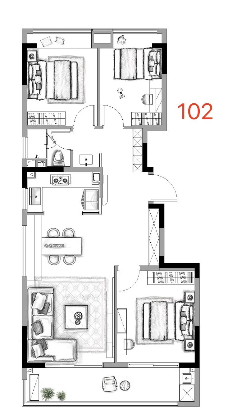 金基新睿樾府3室2厅