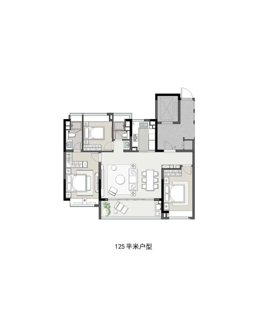 中信泰富九庐3室2厅