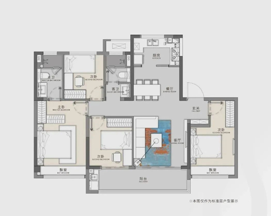 牡丹大观天下建面约125㎡