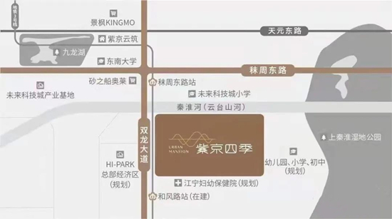 紫京四季的区位图