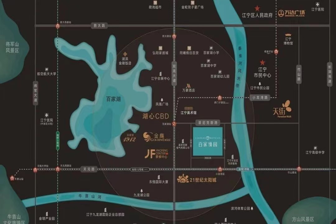 百家臻园的区位图