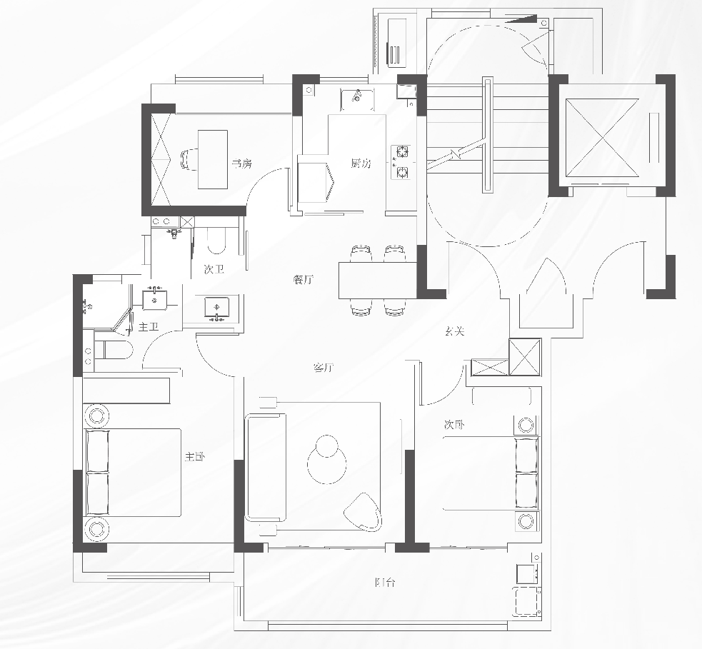 中建翰林雅境的户型图