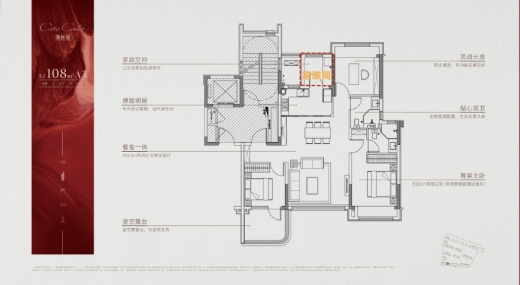 颐和金陵印108㎡户型图